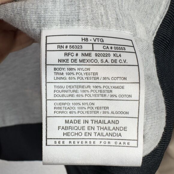 VTG Nike Track Jacket Youth Large (12-14) Black Red Windbreaker Full ZIp Lined - Picture 11 of 15